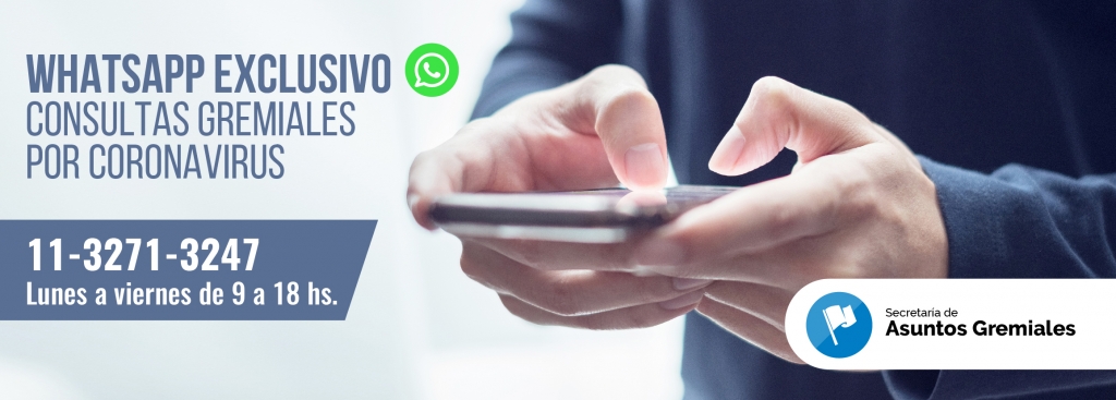 Nuevo WhatsApp de consultas Gremiales