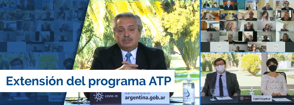 Comercio presente en el anuncio de la extensión del programa ATP