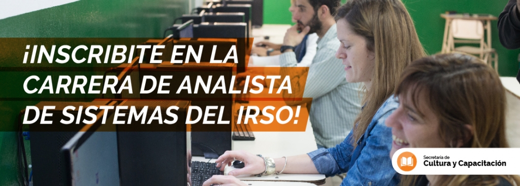 ¡INSCRIBITE EN LA CARRERA DE TECNICATURA SUPERIOR EN ANÁLISIS DE SISTEMAS DEL  IRSO!