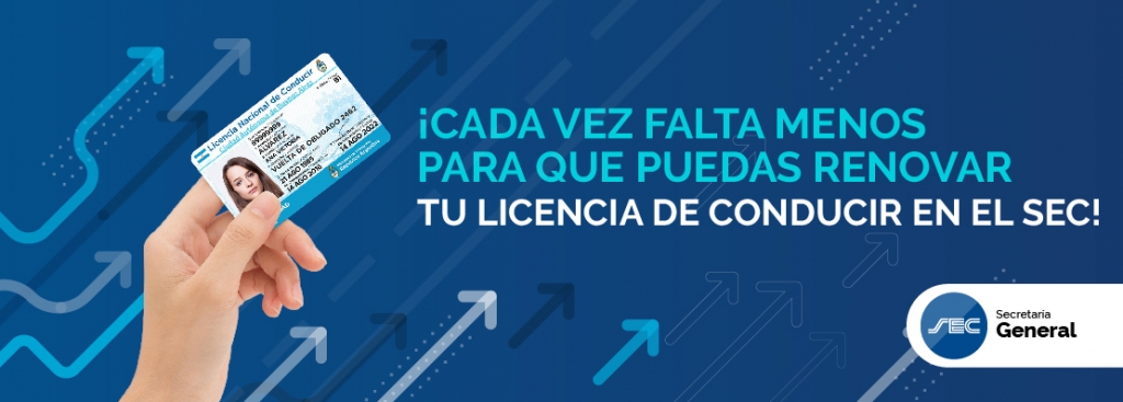 ¡CADA VEZ FALTA MENOS PARA QUE PUEDAS RENOVAR TU LICENCIA DE CONDUCIR A TRAVÉS DEL SEC!