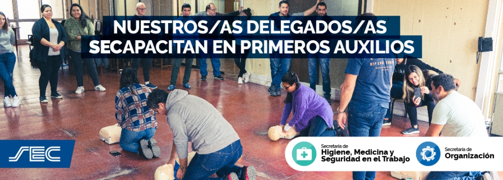 Nuestros/as delegados/as SECapacitan en primeros auxilios