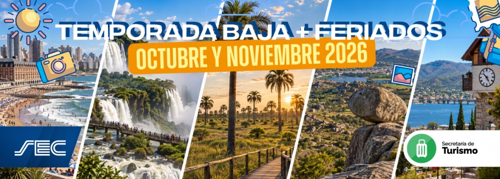 Temporada baja + Feriados de octubre y noviembre: ¡Destinos imperdibles para viajar en primavera!